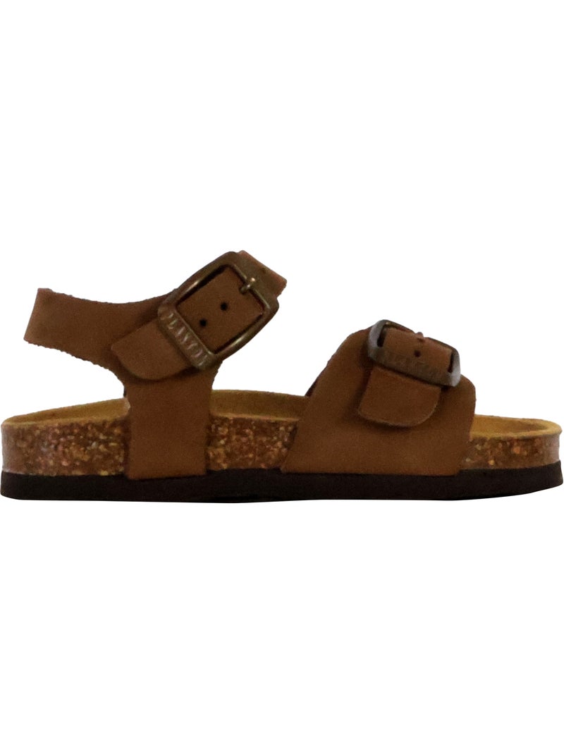 Mules Cuir Enfant Plakton Louis Marron foncé - Kiabi
