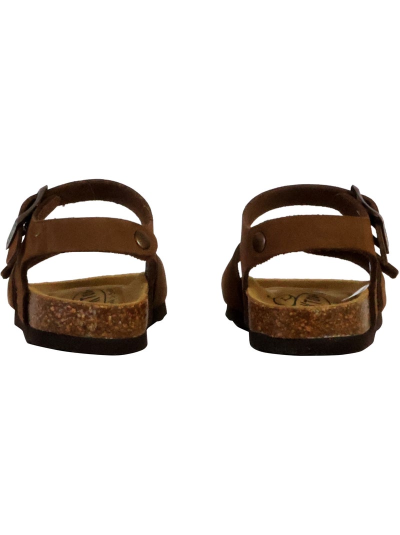 Mules Cuir Enfant Plakton Louis Marron foncé - Kiabi