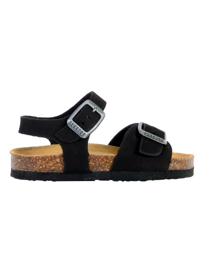 Mules Cuir Enfant Plakton Louis Noir - Kiabi