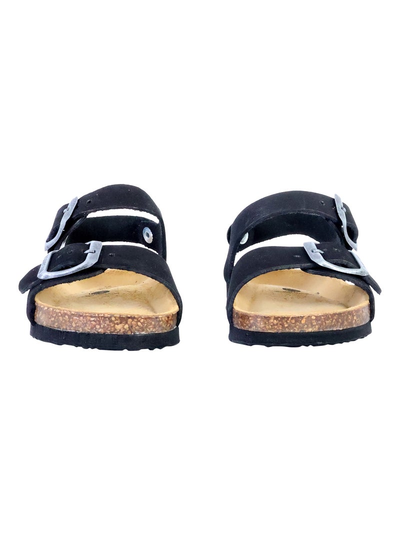 Mules Cuir Enfant Plakton Louis Noir - Kiabi