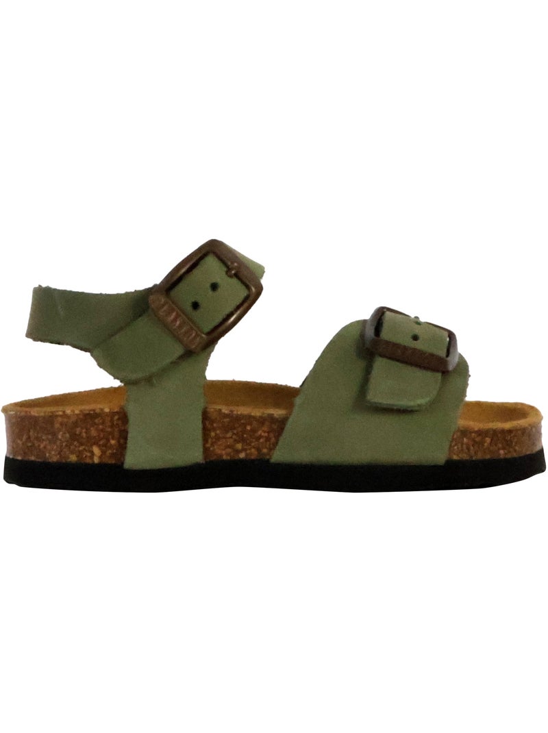 Mules Cuir Enfant Plakton Louis Vert - Kiabi