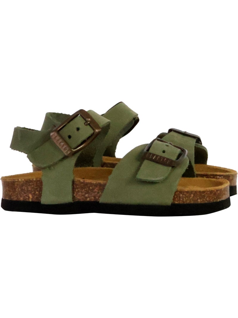 Mules Cuir Enfant Plakton Louis Vert - Kiabi
