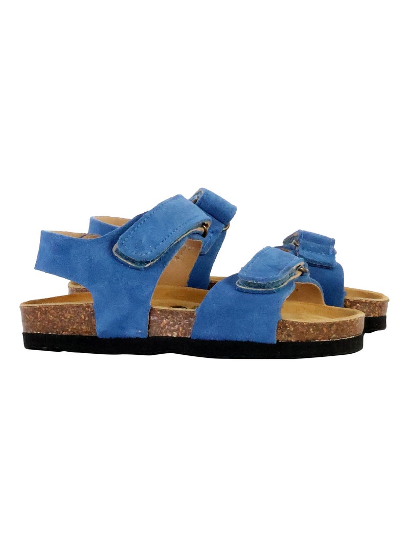 Mules Cuir Enfant Plakton Pol Bleu - Kiabi