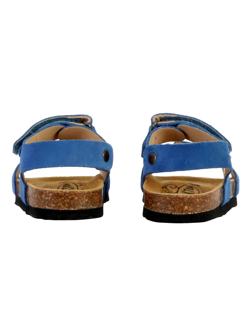 Mules Cuir Enfant Plakton Pol Bleu - Kiabi