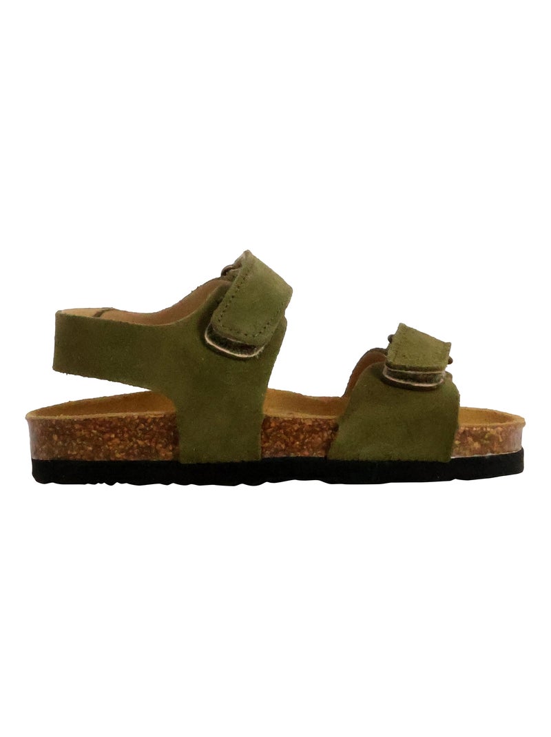 Mules Cuir Enfant Plakton Pol Vert - Kiabi