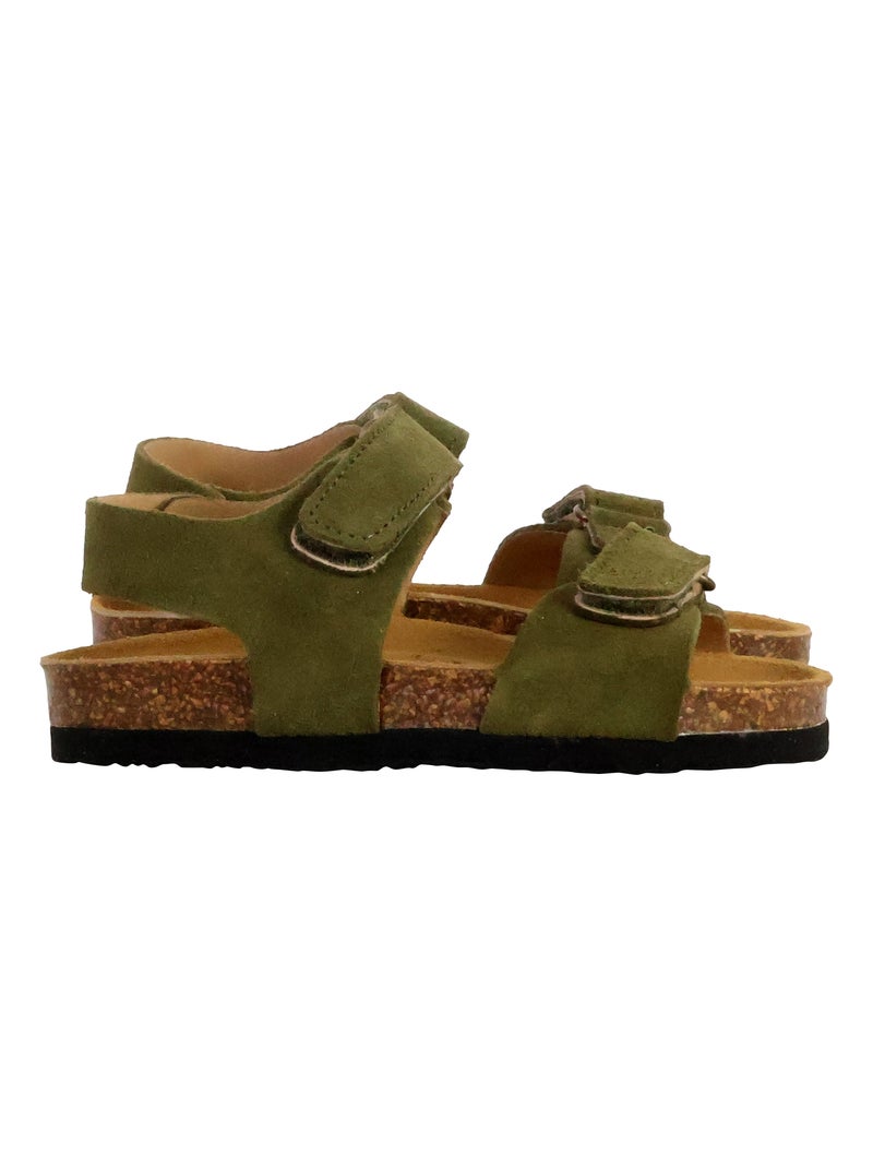 Mules Cuir Enfant Plakton Pol Vert - Kiabi