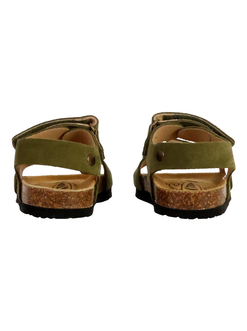 Mules Cuir Enfant Plakton Pol Vert - Kiabi