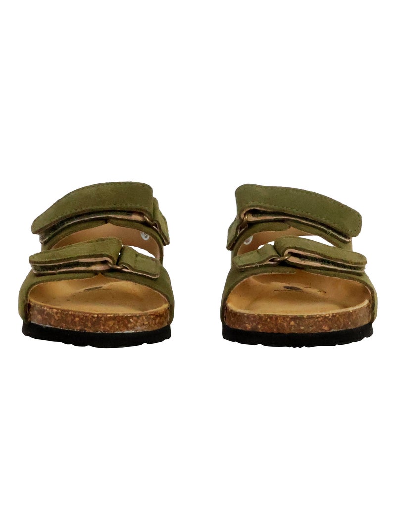 Mules Cuir Enfant Plakton Pol Vert - Kiabi