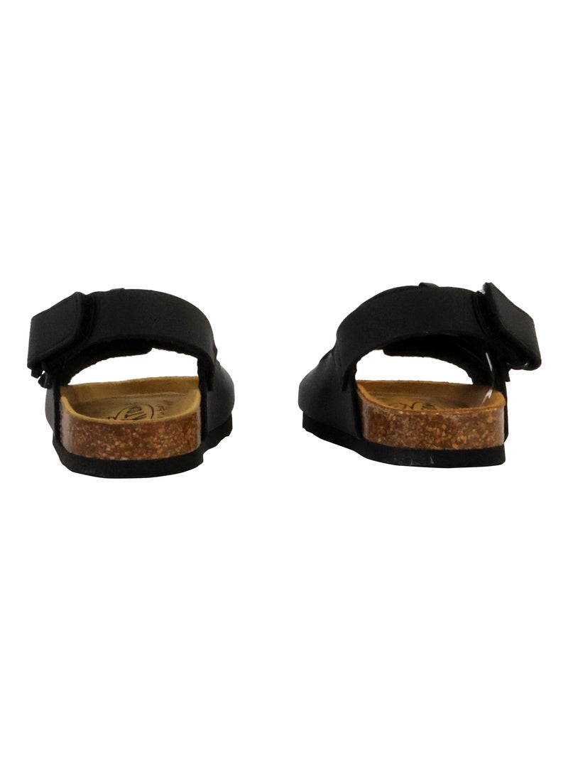 Mules Cuir Enfant Plakton Poli Noir - Kiabi