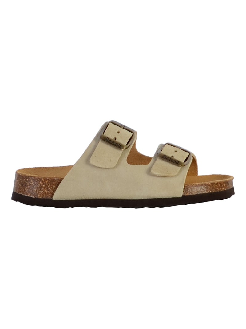 Mules Cuir Enfant Scholl Alex Beige - Kiabi