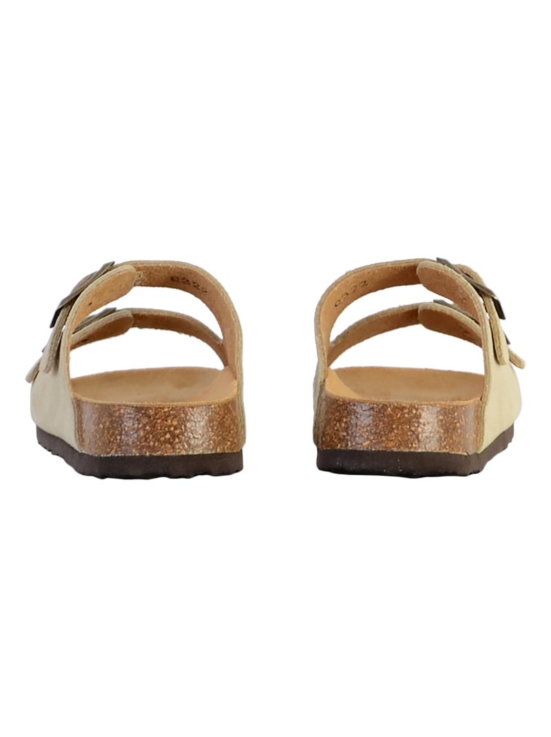 Mules Cuir Enfant Scholl Alex Beige - Kiabi