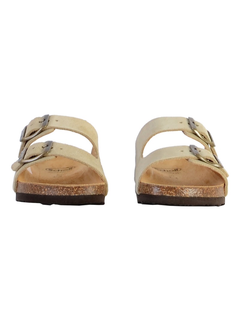 Mules Cuir Enfant Scholl Alex Beige - Kiabi