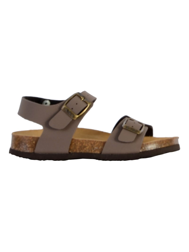 Mules Cuir Enfant Scholl Jean Marron - Kiabi