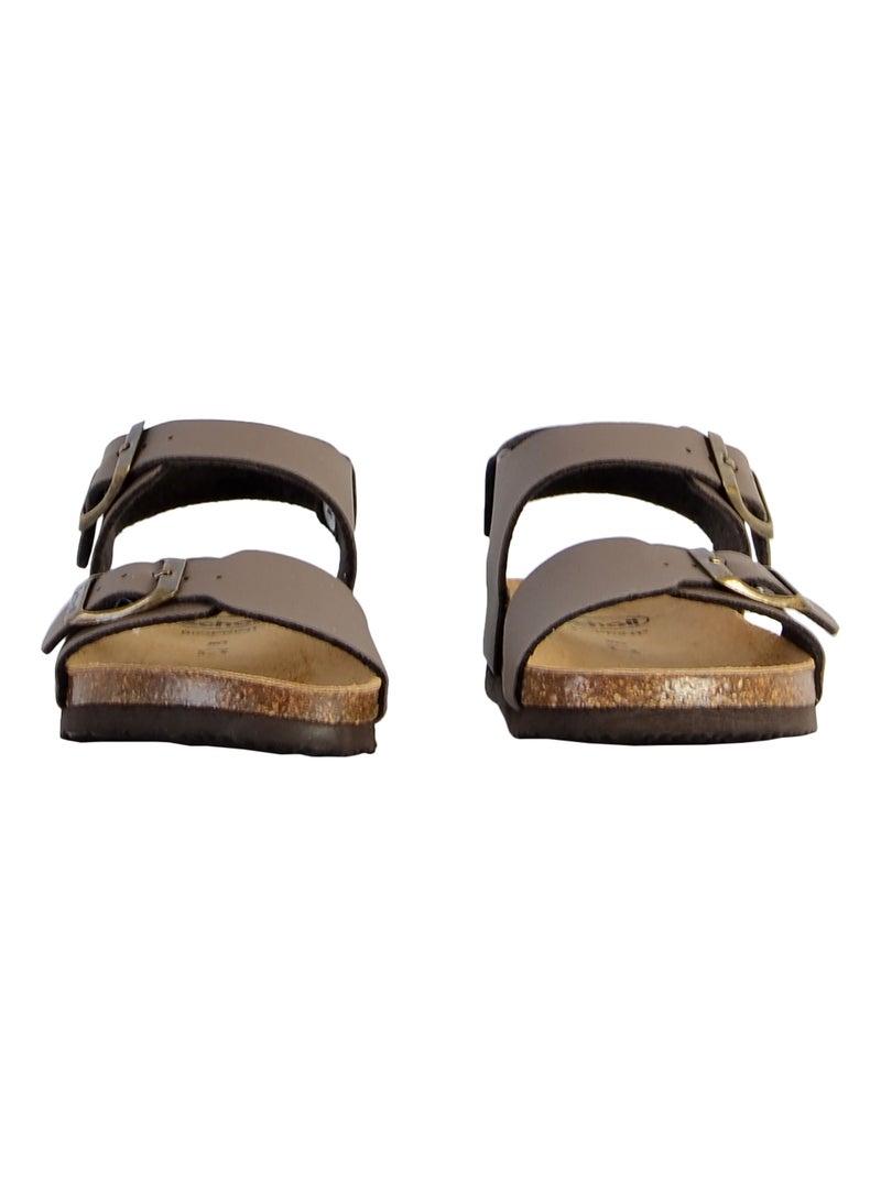 Mules Cuir Enfant Scholl Jean Marron - Kiabi
