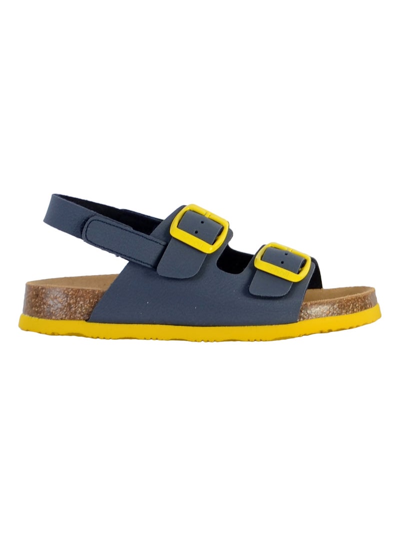Mules Cuir Enfant Scholl Turtle Bleu - Kiabi