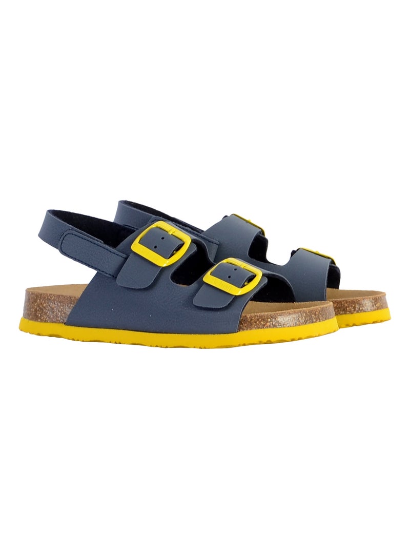 Mules Cuir Enfant Scholl Turtle Bleu - Kiabi