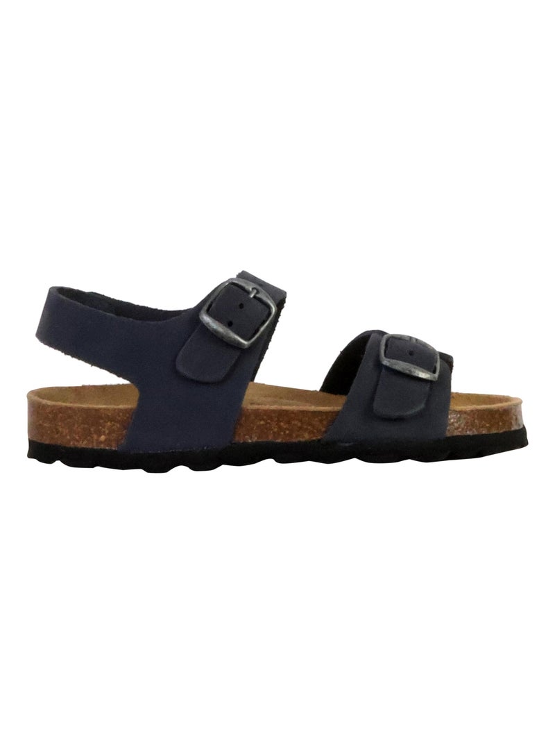 Mules Cuir Enfant The Divine Factory Bleu - Kiabi