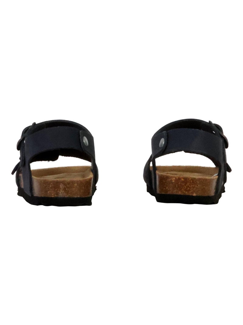 Mules Cuir Enfant The Divine Factory Bleu - Kiabi