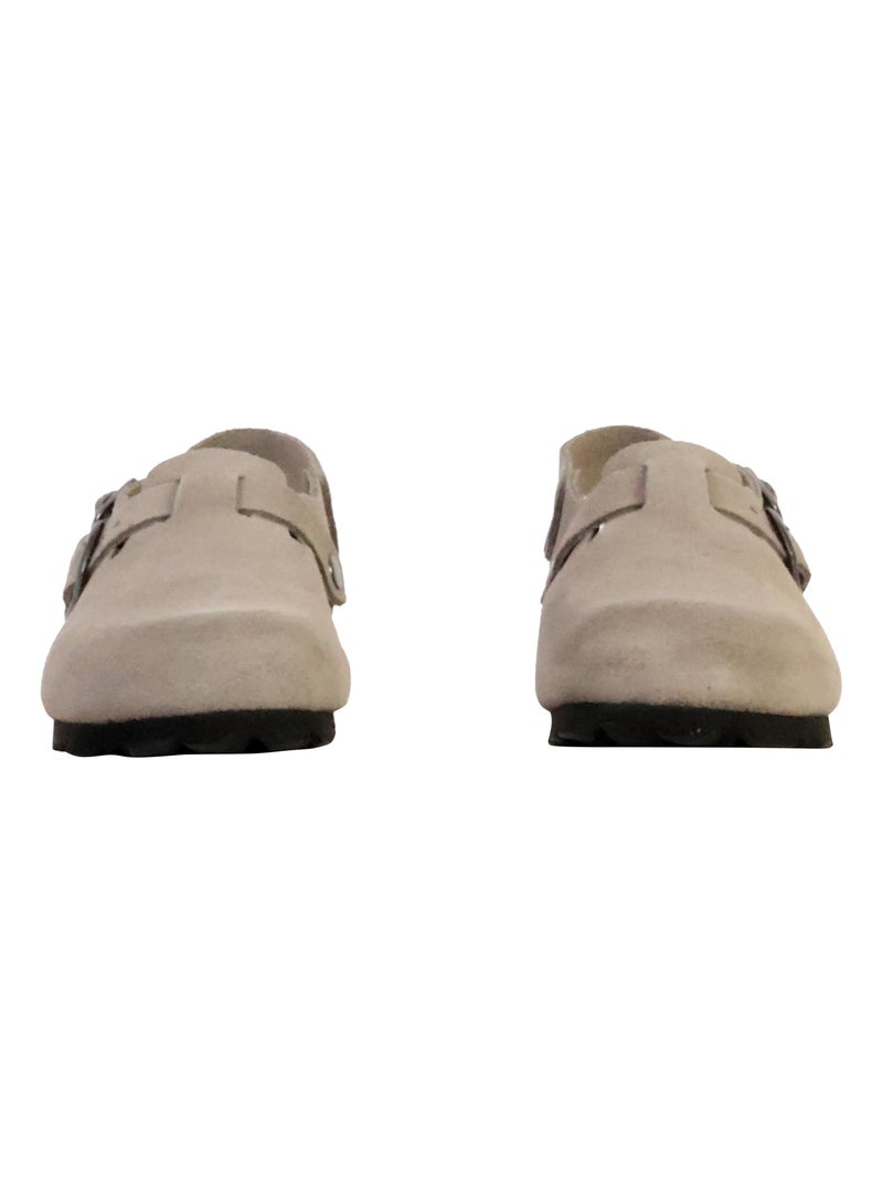 Mules Cuir Enfant The Divine Factory Boreali BS Gris - Kiabi