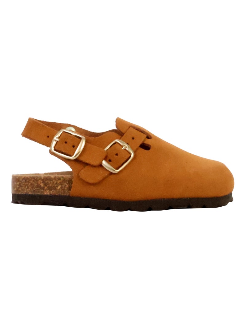 Mules Cuir Enfant The Divine Factory Boreali BS Marron - Kiabi