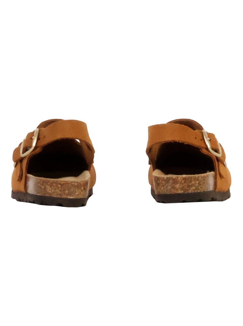 Mules Cuir Enfant The Divine Factory Boreali BS Marron - Kiabi