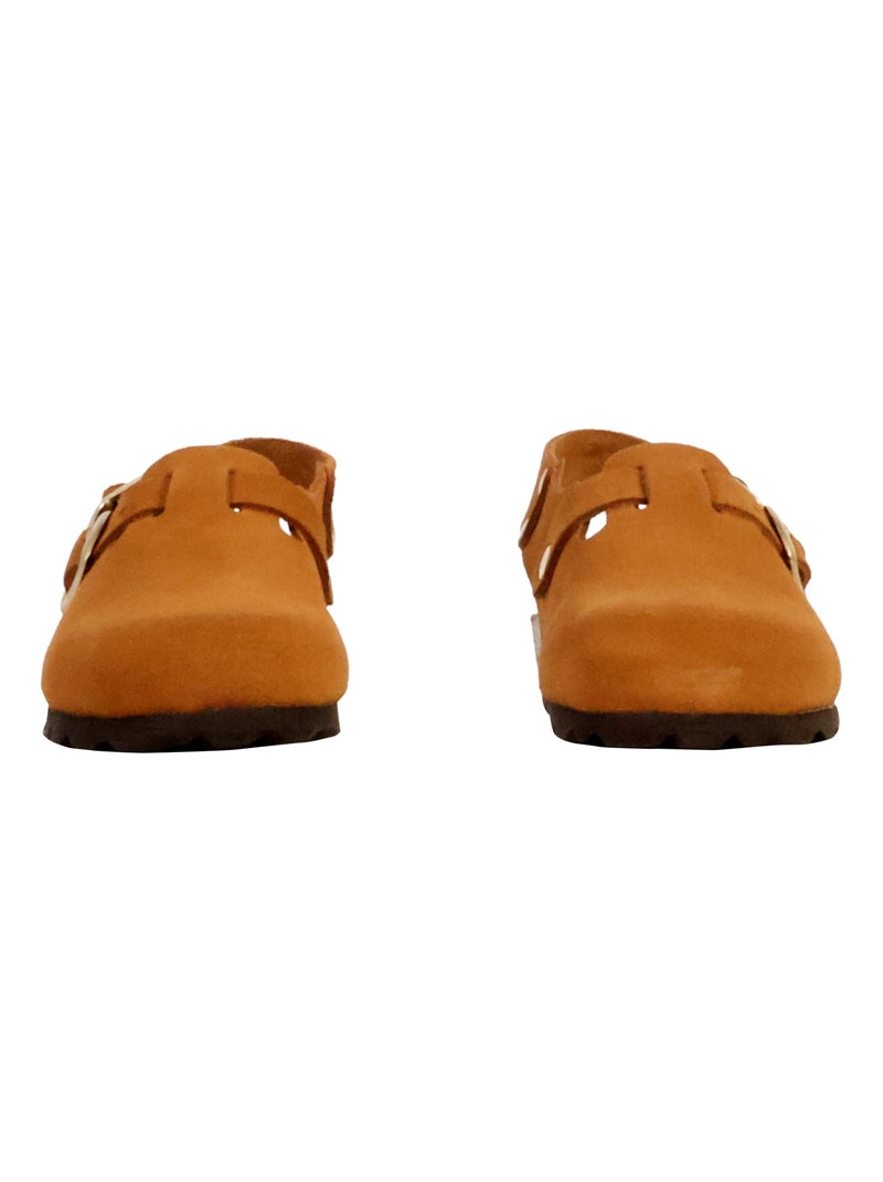 Mules Cuir Enfant The Divine Factory Boreali BS Marron - Kiabi