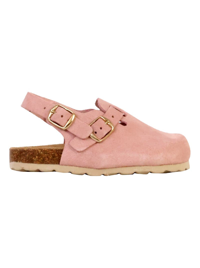 Mules Cuir Enfant The Divine Factory Boreali BS Rose - Kiabi