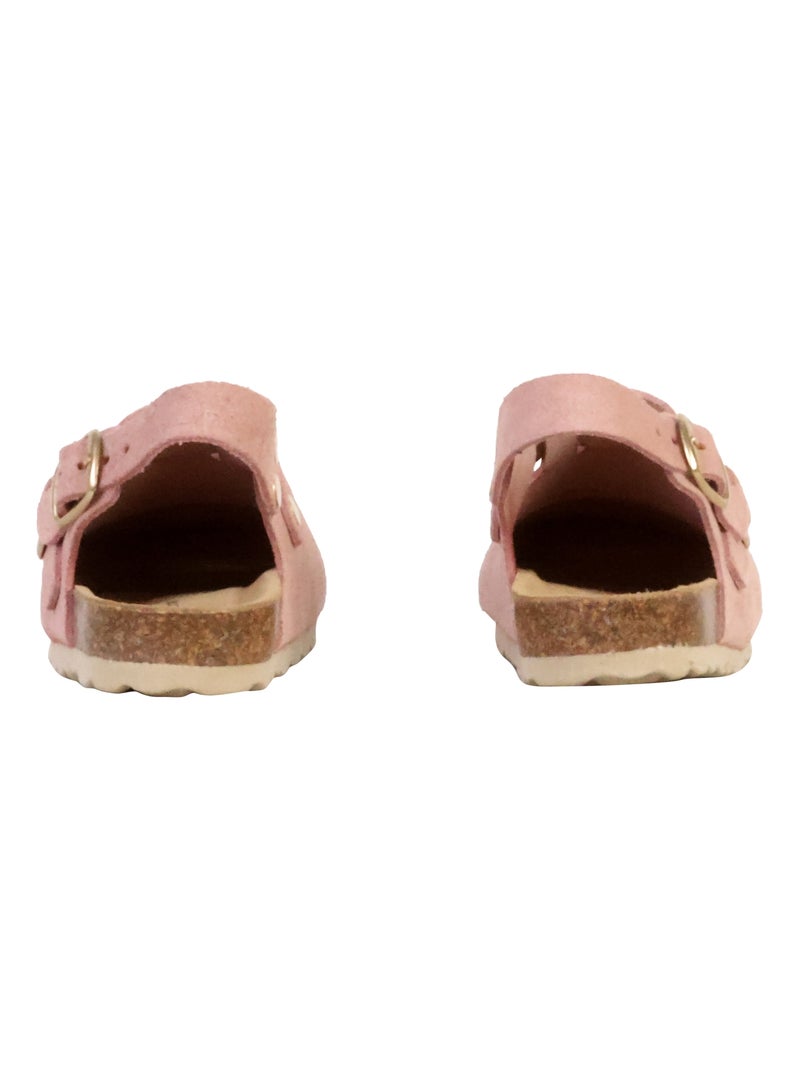 Mules Cuir Enfant The Divine Factory Boreali BS Rose - Kiabi