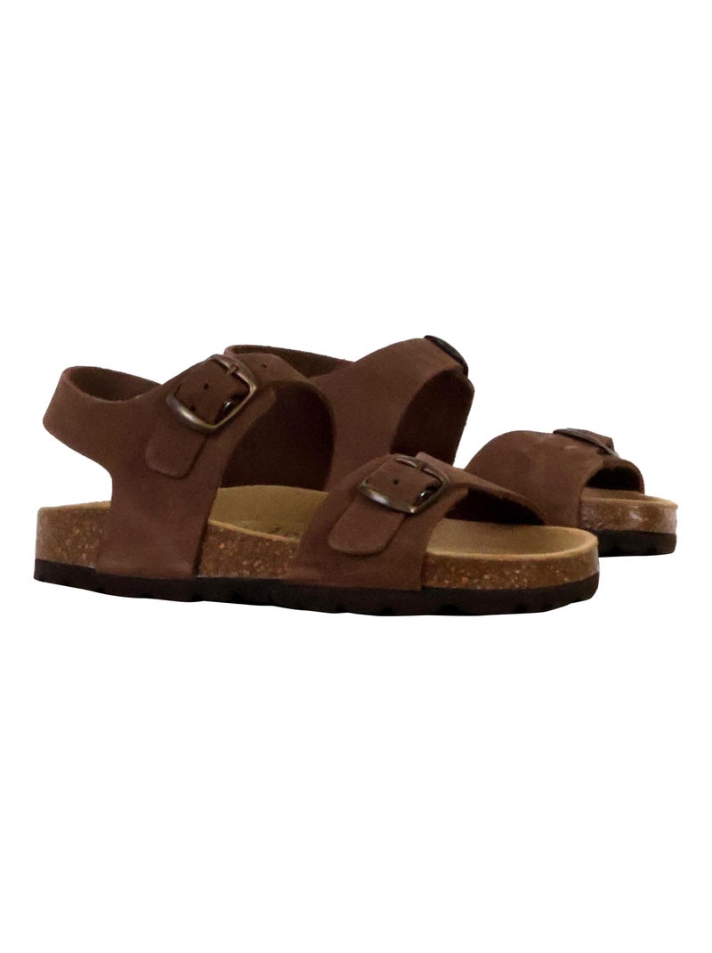 Mules Cuir Enfant The Divine Factory Marron - Kiabi