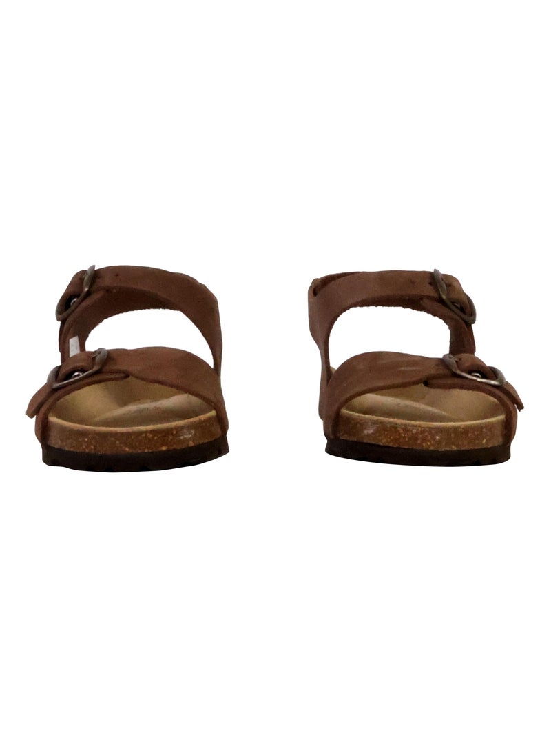 Mules Cuir Enfant The Divine Factory Marron - Kiabi