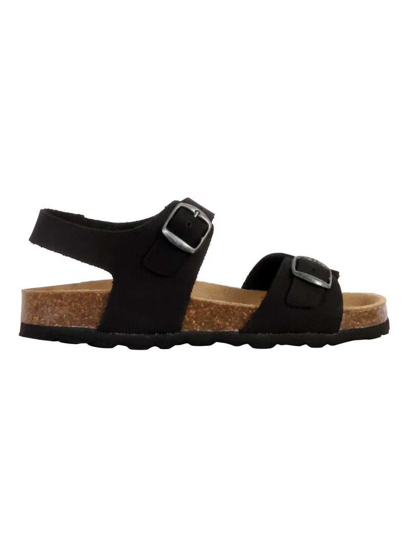 Mules Cuir Enfant The Divine Factory Noir Noir - Kiabi