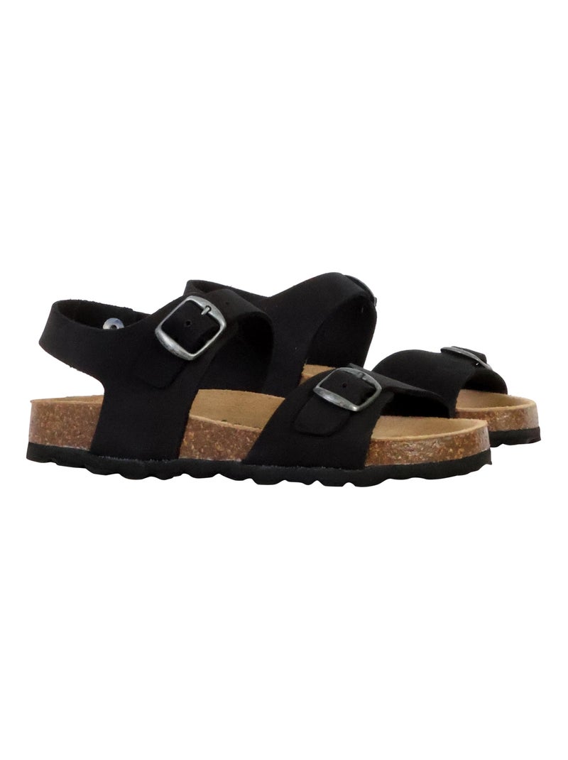 Mules Cuir Enfant The Divine Factory Noir Noir - Kiabi