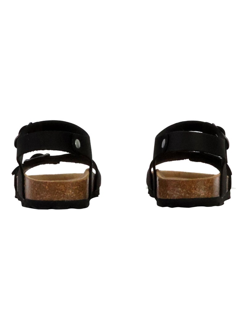Mules Cuir Enfant The Divine Factory Noir Noir - Kiabi