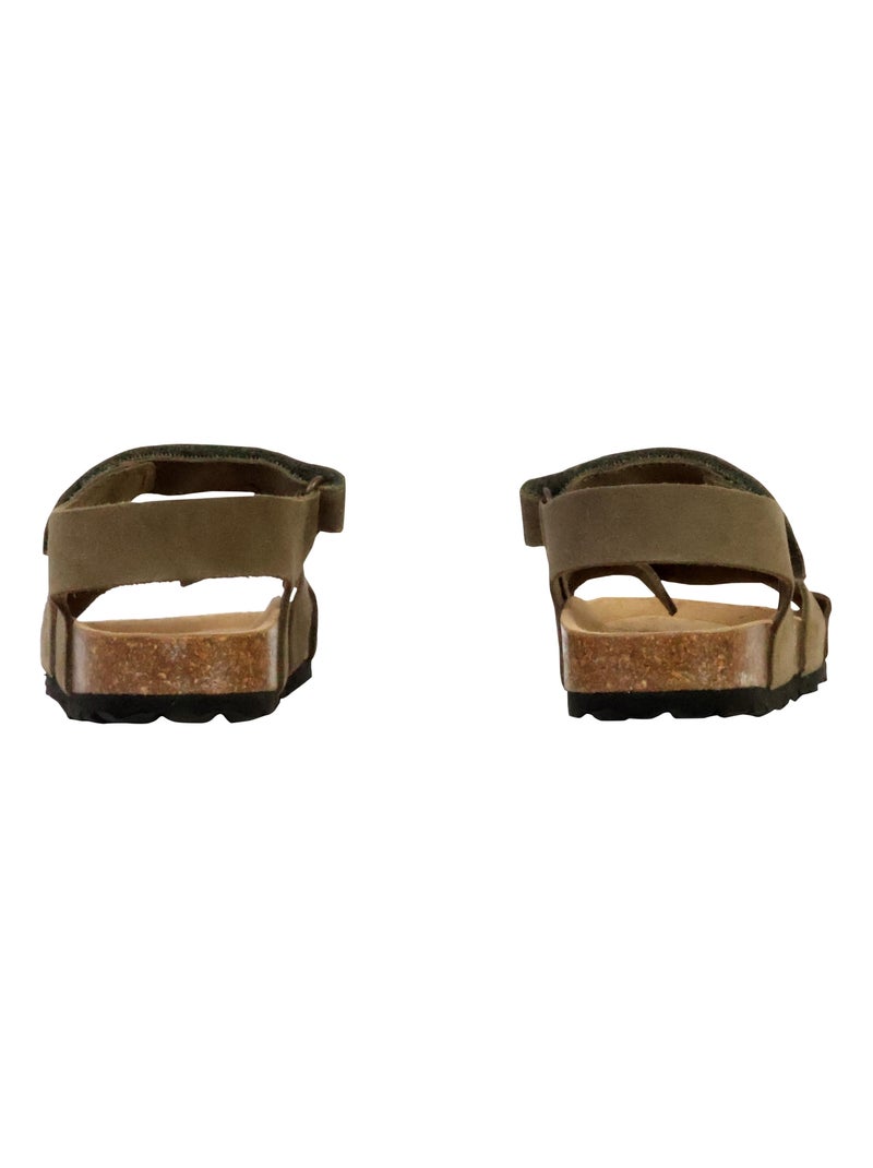 Mules Cuir Enfant The Divine Factory Orion Scratch Noir Kaki - Kiabi