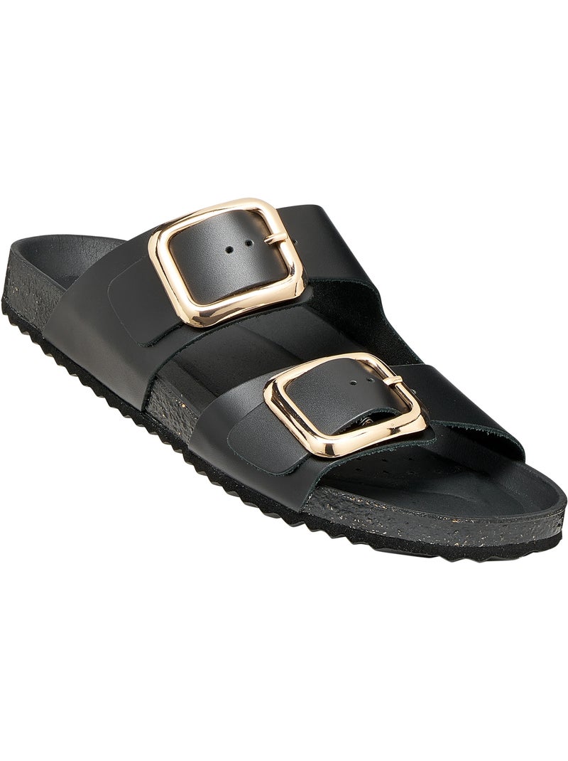 Mules Cuir Geox Briona Noir - Kiabi