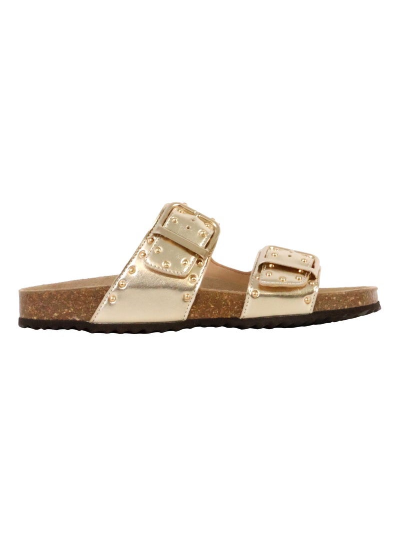 Mules Cuir Geox Brionia Doré/or - Kiabi