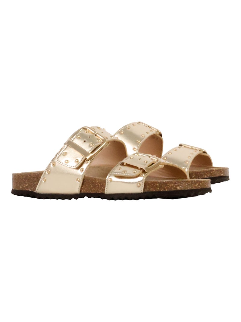 Mules Cuir Geox Brionia Doré/or - Kiabi