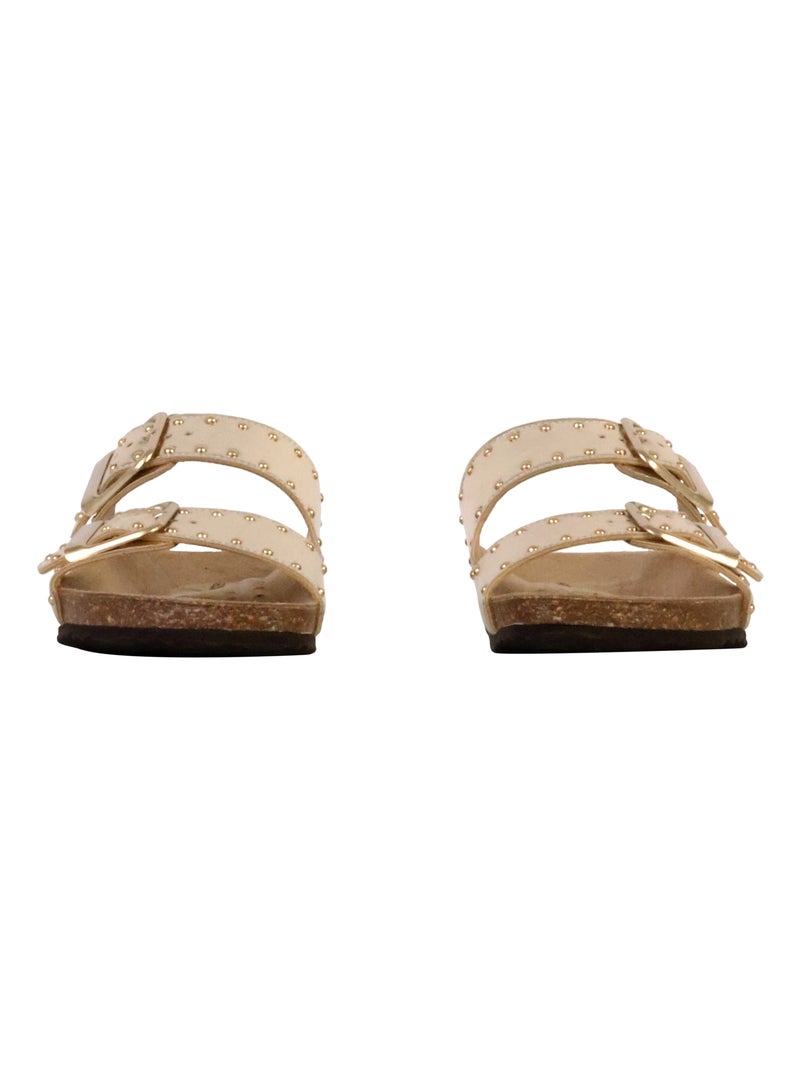 Mules Cuir Geox Brionia Doré/or - Kiabi
