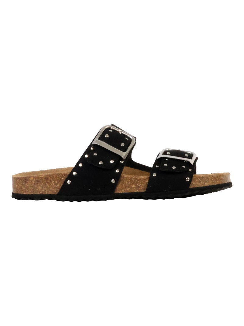 Mules Cuir Geox Brionia Noir - Kiabi