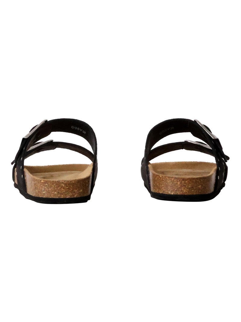 Mules Cuir Geox Brionia Noir - Kiabi