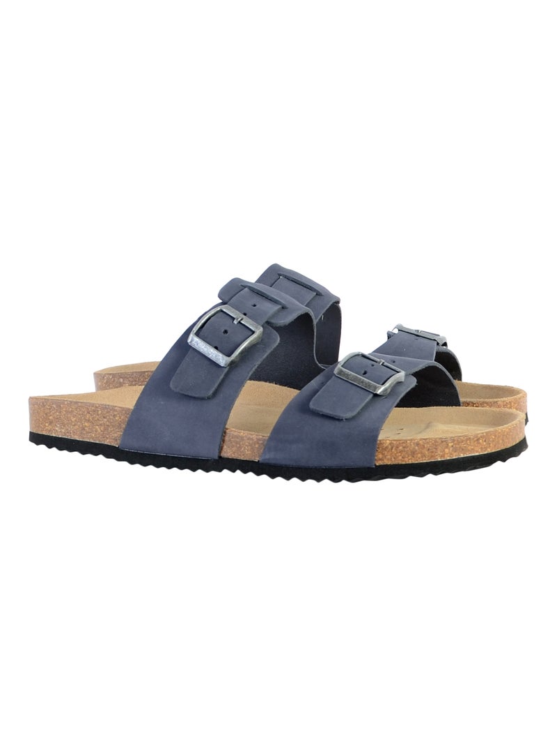 Mules Cuir Geox Ghita Bleu marine - Kiabi