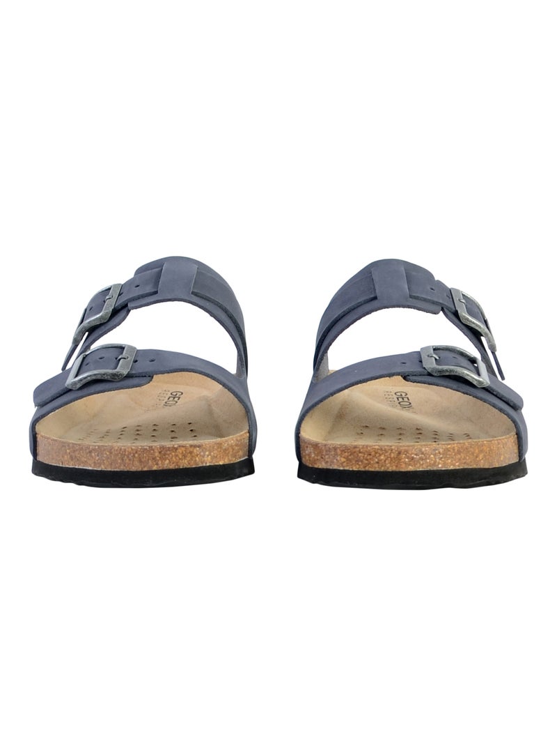 Mules Cuir Geox Ghita Bleu marine - Kiabi