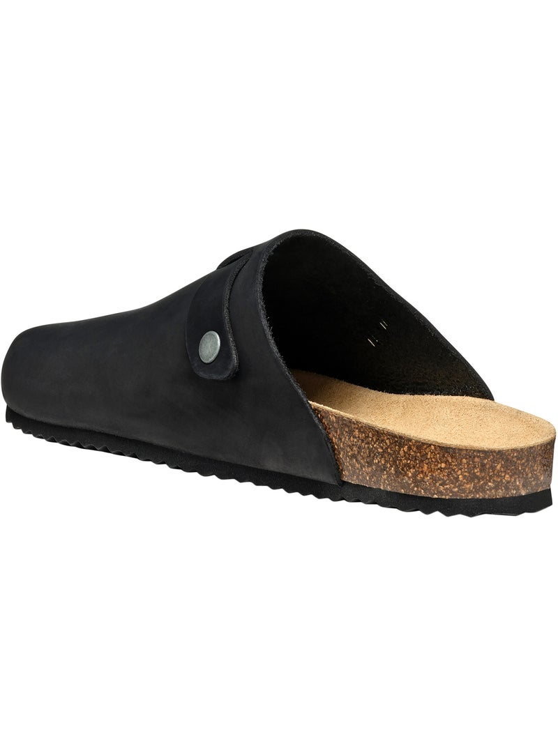 Mules Cuir Geox U Ghita C NBK Lea Noir - Kiabi