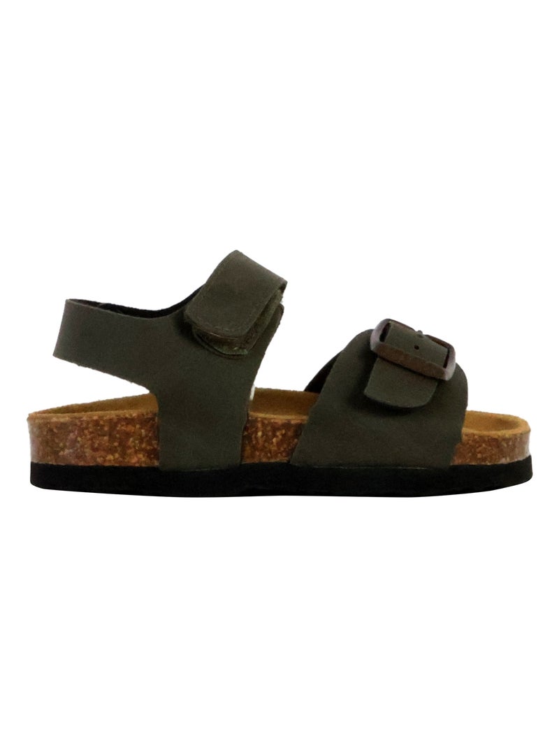 Mules Cuir Junior Plakton Parker Kaki - Kiabi