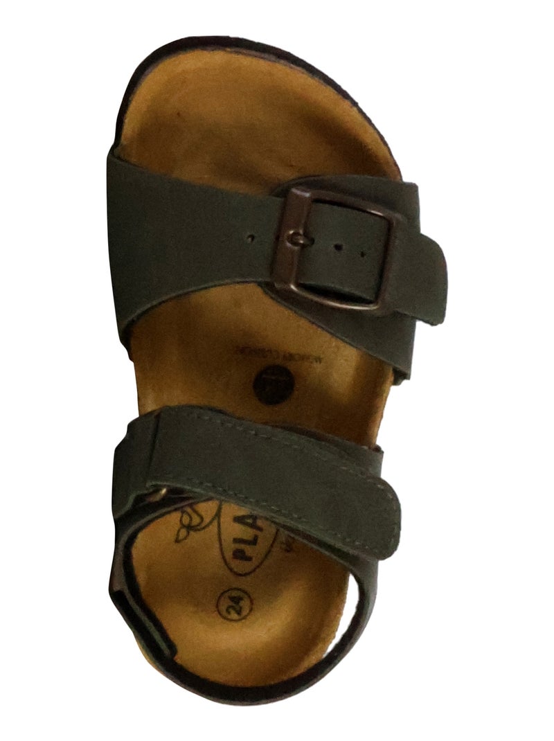 Mules Cuir Junior Plakton Parker Kaki - Kiabi