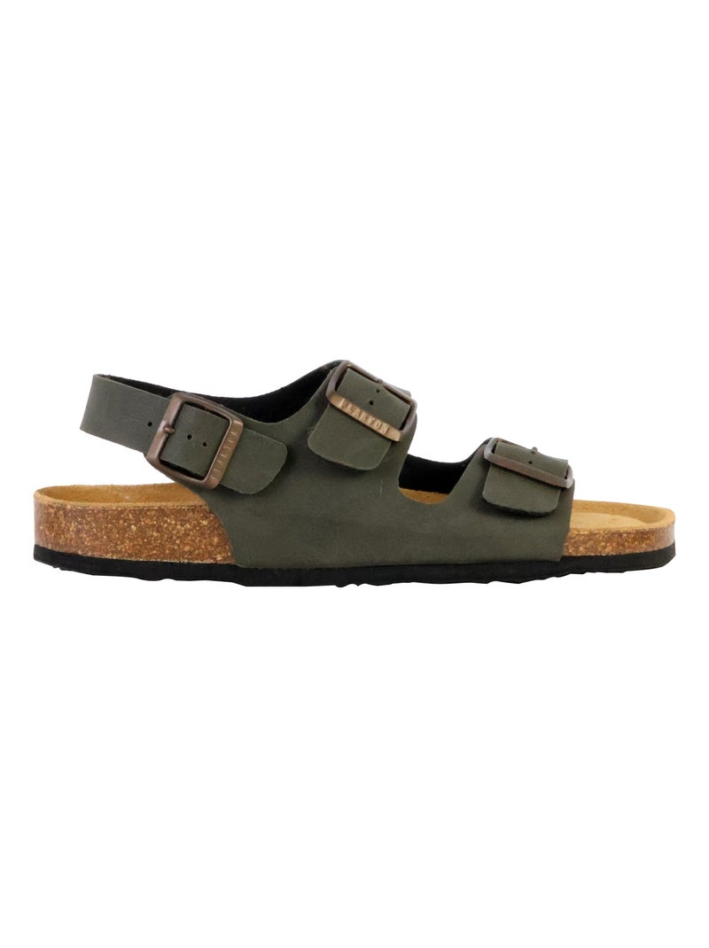 Mules Cuir Plakton Baku Kaki - Kiabi