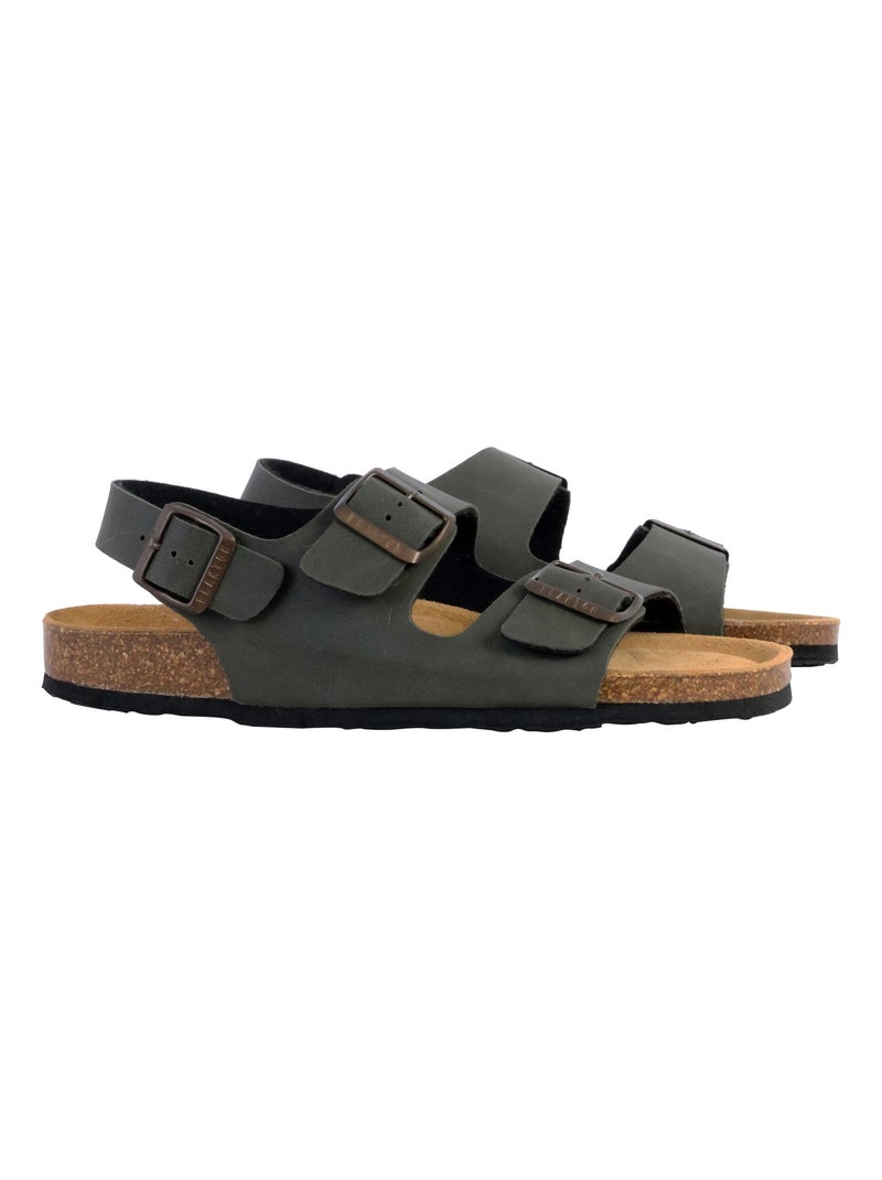 Mules Cuir Plakton Baku Kaki - Kiabi
