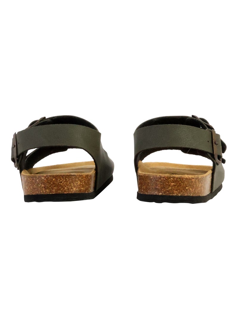 Mules Cuir Plakton Baku Kaki - Kiabi