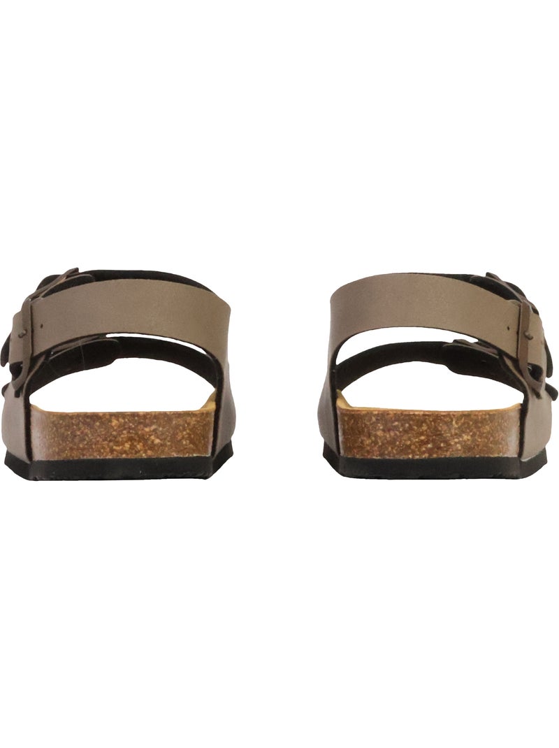 Mules Cuir Plakton Baku Taupe - Kiabi
