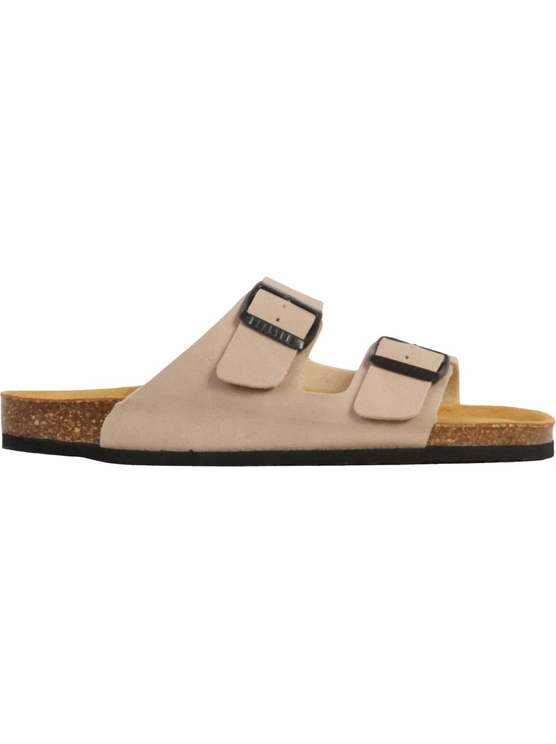 Mules Cuir Plakton Barna Beige - Kiabi